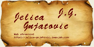 Jelica Gnjatović vizit kartica